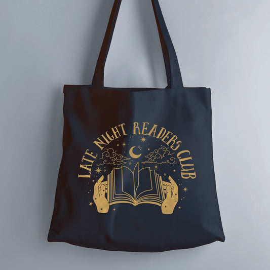 Late Night Readers Club Tote Bag