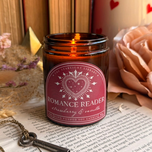 Romance Reader Candle. Strawberry & Vanilla